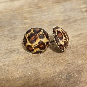 Leopard print earrings